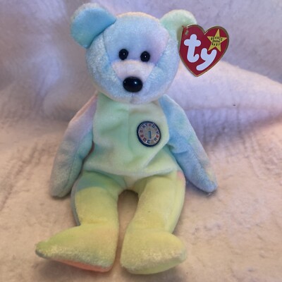 Ty Beanie Baby Birthday Bear Bear