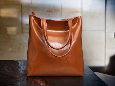 Genuine Leather Women Tote Bag Lady Office Shoulder Bag Large