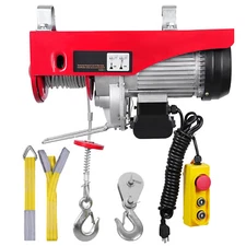 Electric Hoist 440lbs Crane Winch with Wired Remote Control 480W 110V