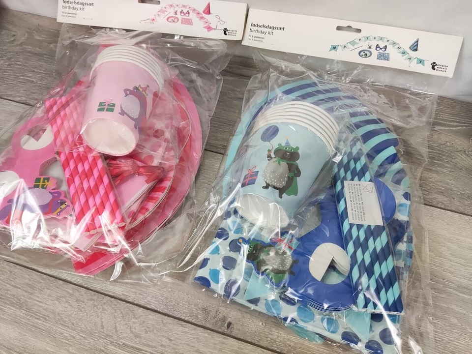 KIT DE CUMPLEAÑOS 37 PIEZAS DECORACIÓN PLATOS MÁSCARA PAJA PANCARTA TAZAS PAÑUELOS SOMBREROS