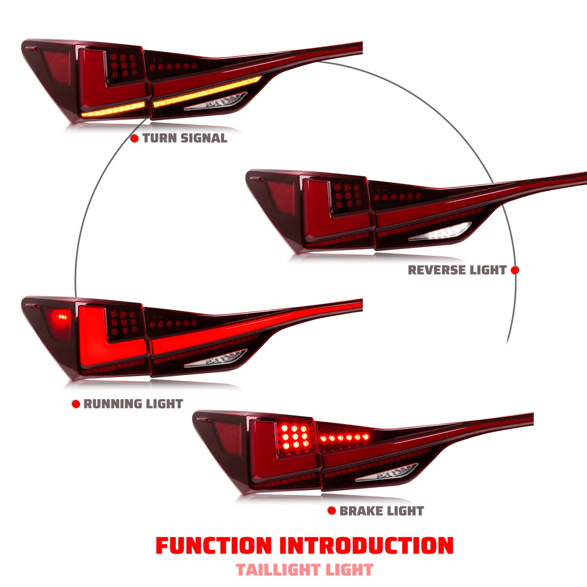 LED Tail Lights for Lexus GS350 GS200t GSF 2012-2015 Sequential