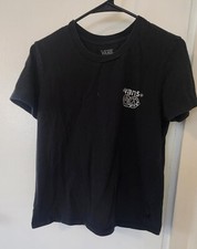 Vans Shirt Women s Large Black Logo Skate Tee Streetwear