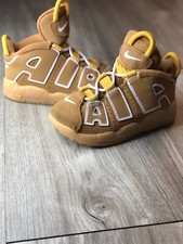 Pre Owned Nike Air More Uptempo 8c Wheat/White Pollen Toddler UK 7.5 