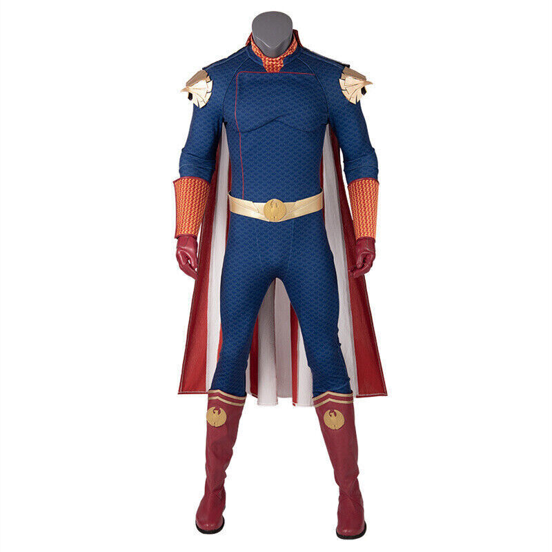 The Boys Homelander Cosplay Costume Full Set with Boot Halloween Outfit Costume