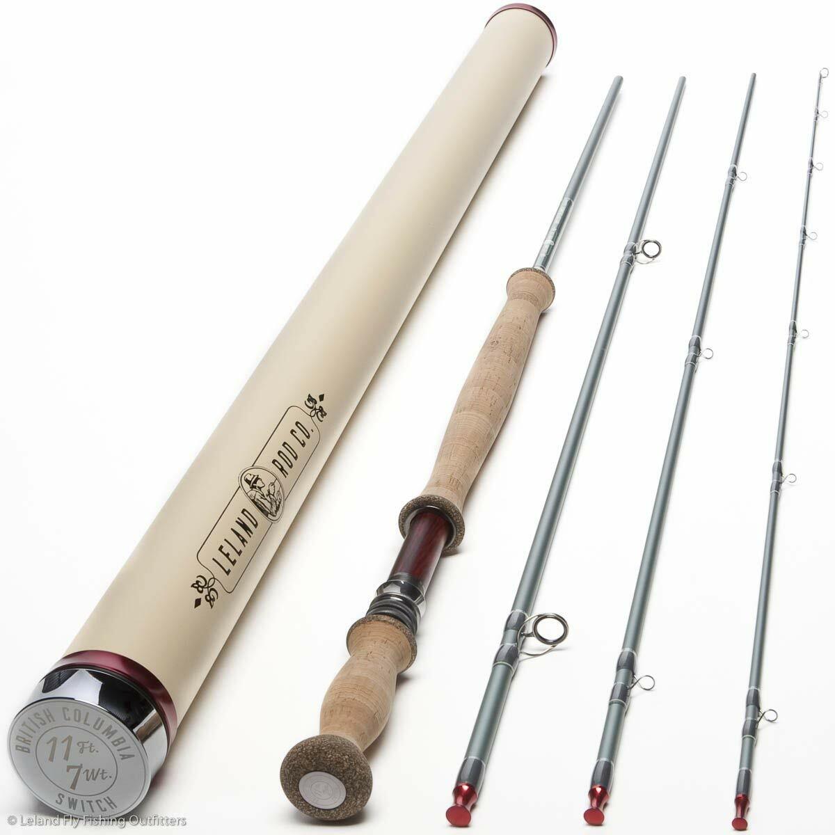 7wt Leland Fly Rod Switch Rod 11' 7 weight 4 piece eBay