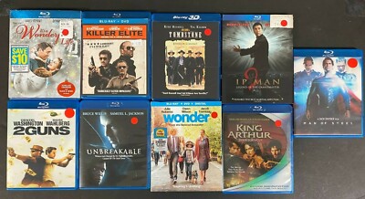 ASSORTED BLU-RAY DVD BLURAY LOT #4 (9) GREAT COND MAN STEEL