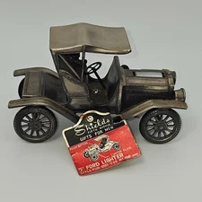 Vintage Shields 5th Ave 1910 Model T Ford Table Lighter c1950 Bronze NWT