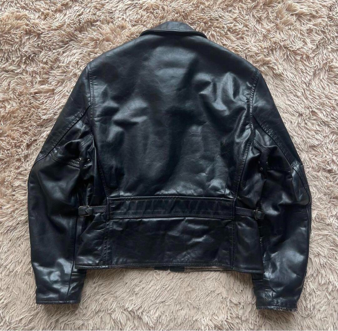 Aero Leather シングルライダースジャケット 34 Aero leather Steerhide Single Riders Jacket Black Size 34