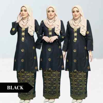 NEW- VIRAL 2025 Baju Kurung Pahang Kain Cotton Songket Tenunan Bunga Tabur