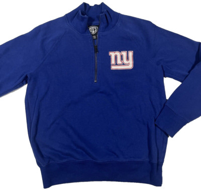 OTS New York NY Giants NFL Unisex Quarter Zip Mock Turtleneck Shirt Medium