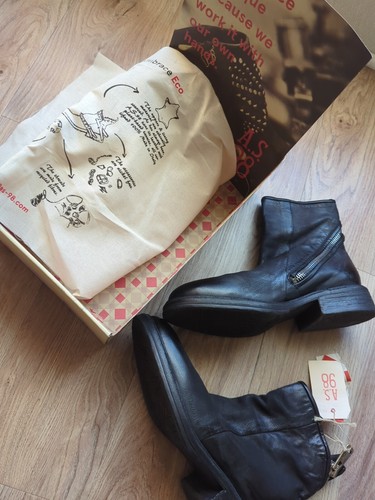 A.S. 98 Fleetwood Moto Grunge Zip Ankle Boots Womens 10.5-11 EU 42 - Picture 8 of 12