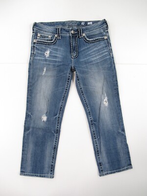MISS ME (BOYFRIEND) JEANS TAG SIZE 28 MEASURED 32X24 MM#23