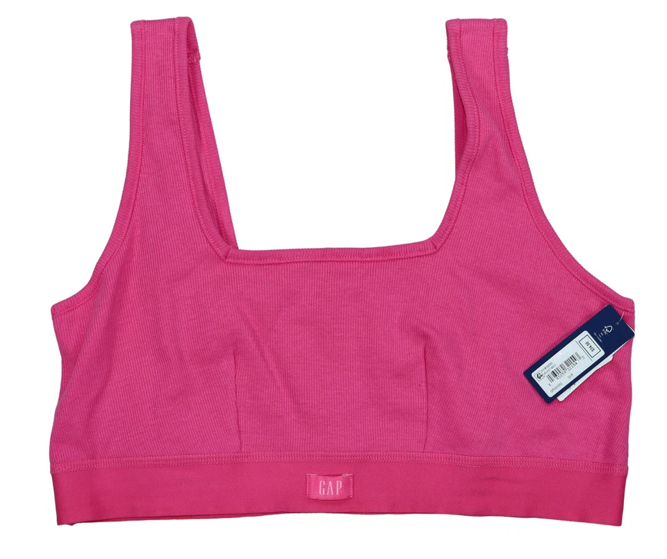 Gap Body Cotton Ribbed Stretch Pullover Tagless Comfort Women's Bralette NWT - Image 2 of 4