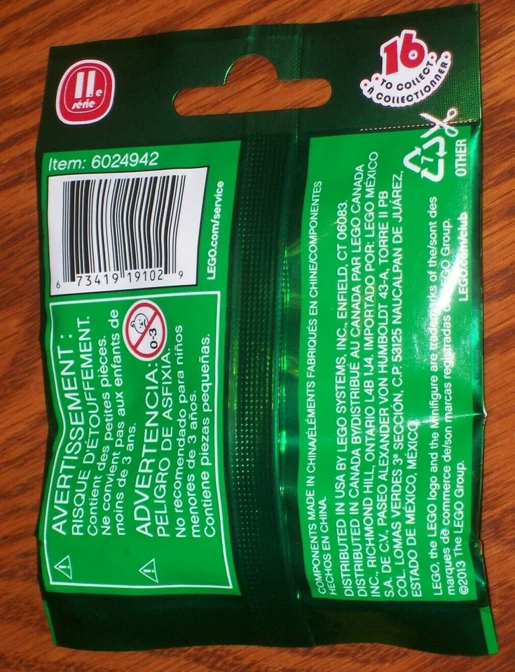 LEGO MINIFIGURES SERIES 11 (71002) ~ SEALED PACK - 2013 ~ CHOOSE YOUR OWN  - Image 3 of 4