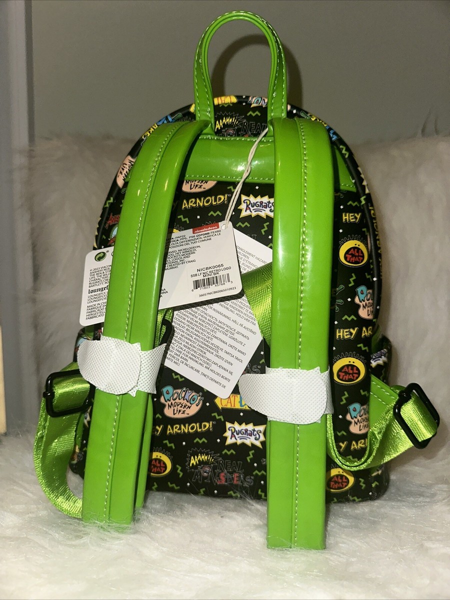 Loungefly Nickelodeon Rugrats Reptar Bar Mini Backpack Lime Green New NWT Reptar Backpack | eBay main image 4