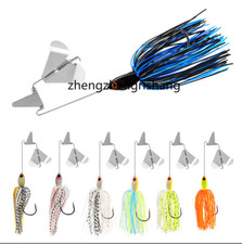5PCS/Set 18g Spinnerbait Blade Bait Rubber Skirt Buzzbait Fishing Lures Tackle
