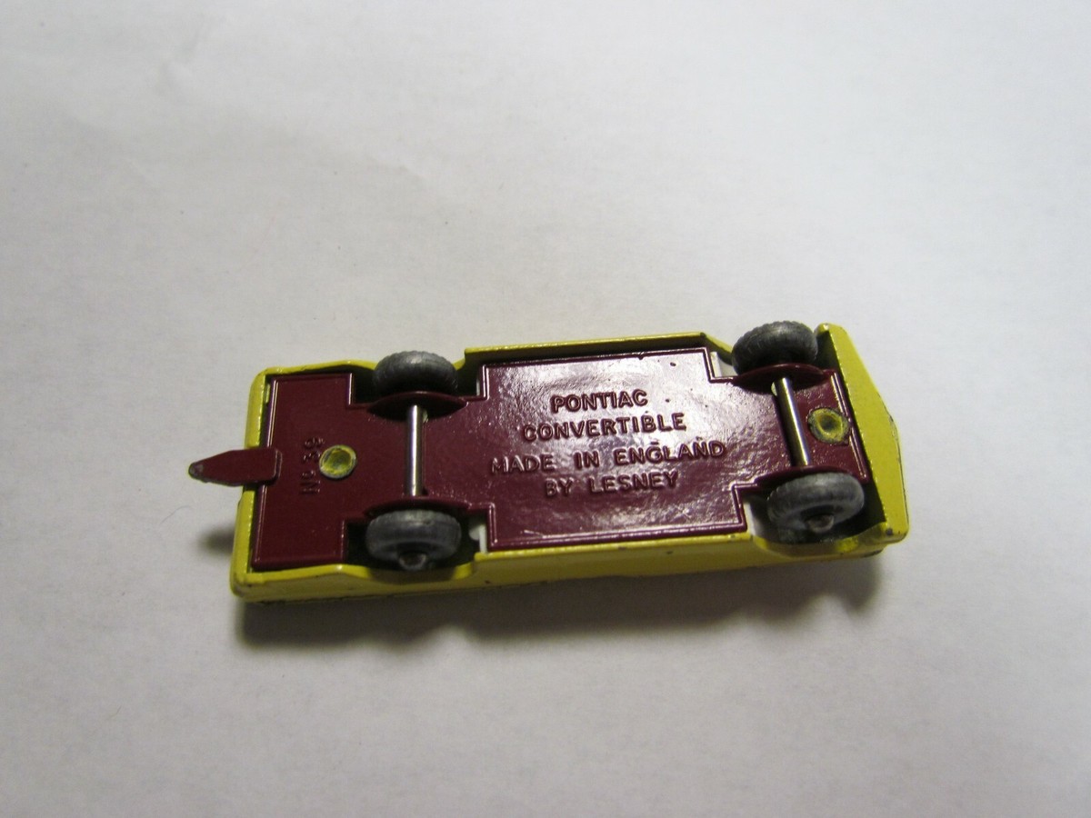 ミニカー MATCHBOX No.39 PONTIAC CONVERTIBLE VTG ORIGINAL Lesney Matchbox No. 39 YELLOW PONTIAC