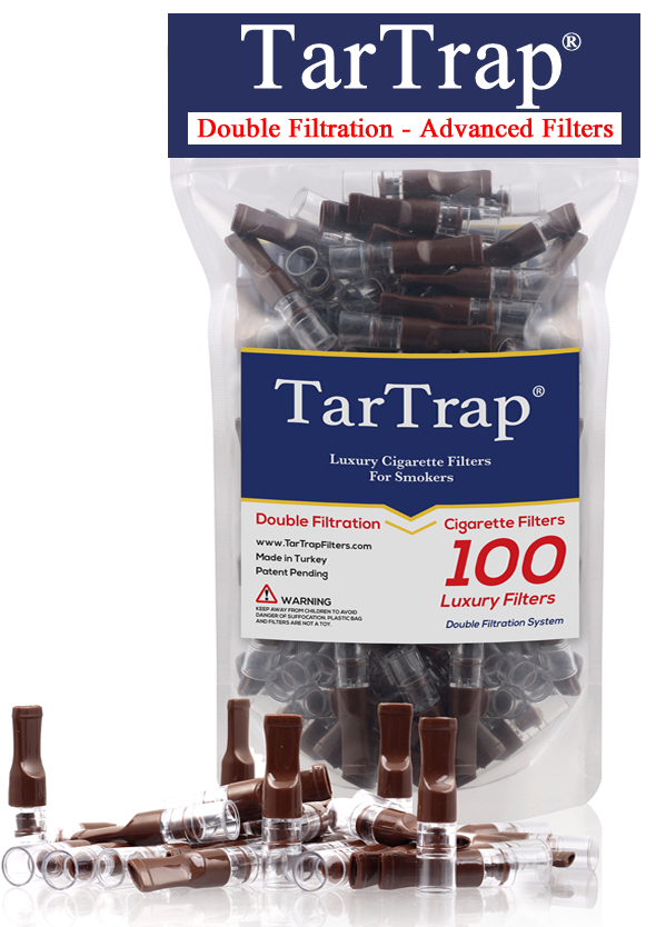 different types of cigarette filters TarTrap 100 Double Filtration Premium Cigarette Filters, Block Nic Tar Bar  Out