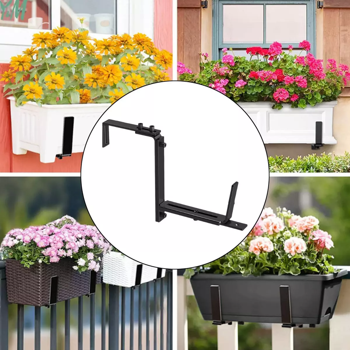 Adjustable Flower Pot Bracket Flowerpots Hanger Hook for Patio