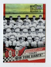 A249 NEW YORK GIANTS 2020 TOPPS DECADES' BEST RED REFRACTOR 1950'S 9/10 RARE SP