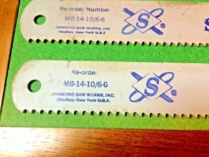 Three Vintage Diamond Saw Works Hacksaw Blades 14”, 6 tpi Made in USA HSS