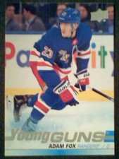ADAM FOX  19/20 AUTHENTIC UDS1 YOUNG GUNS CARD  SP