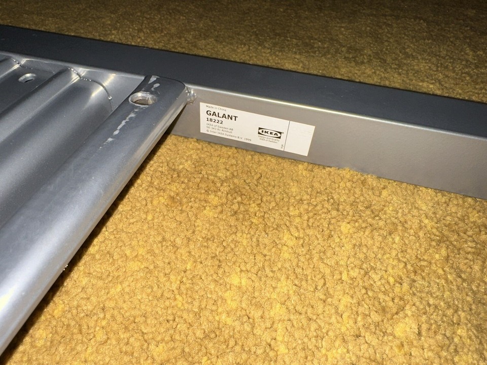 Ikea Galant Desk Frame for Corner Table Top Silver 600.568.81 Used