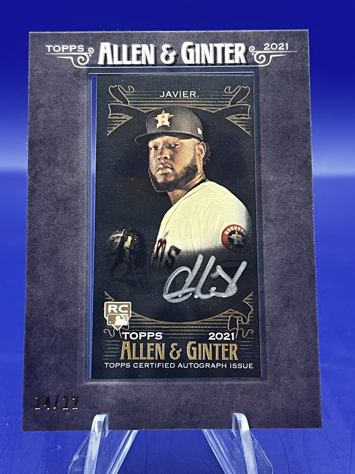 2021 Topps Allen and Ginter FMA-CJ Cristian Javier Black Framed Mini /22