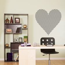 CHEVRON HEART Wall Decal Vinyl Words Lettering Decor Sticker Bedroom Girls Love