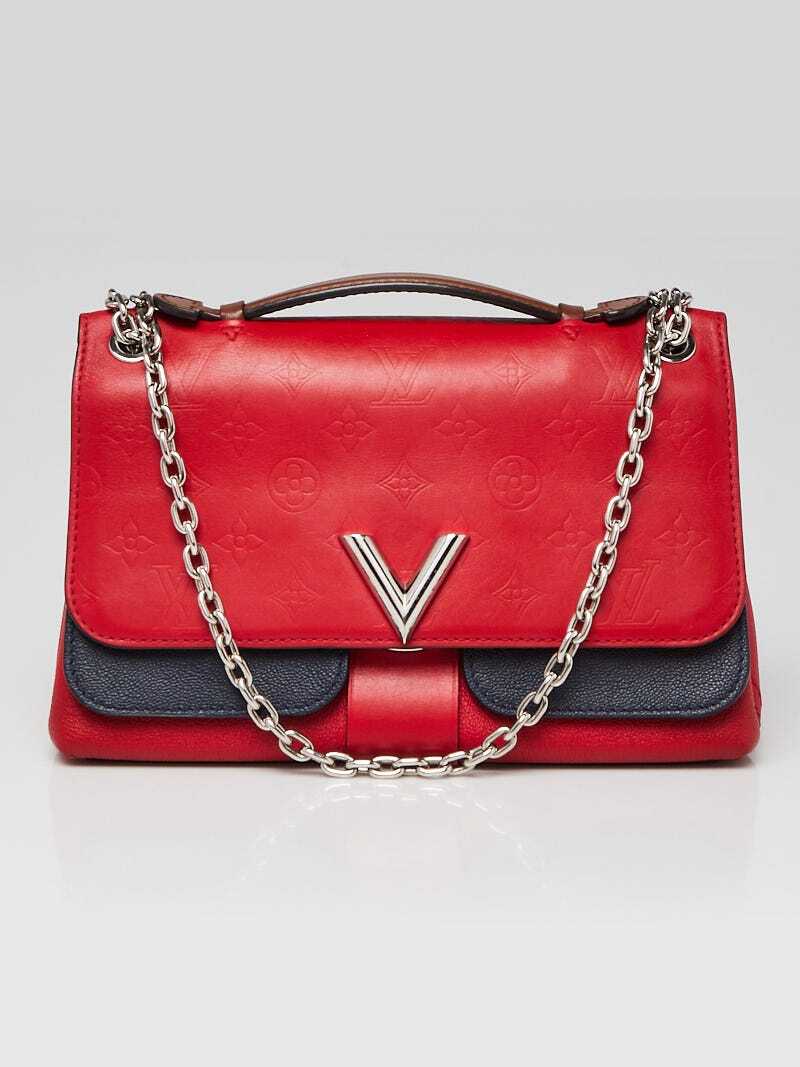 Louis Vuitton Rubis/Blue Monogram Leather Very Chain Bag