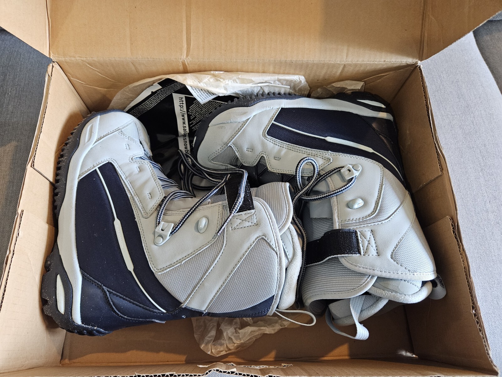 Stivali da snowboard Salomon unisex Ivy Autofit grigio navy taglia 6 indossati una volta! Ottimo!