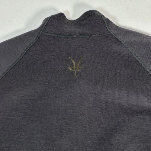 Ibex Men’s L Large 1/4 Zip Merino Wool Pullover Sweater Navy Blue Made In USA ** - Picture 14 of 16