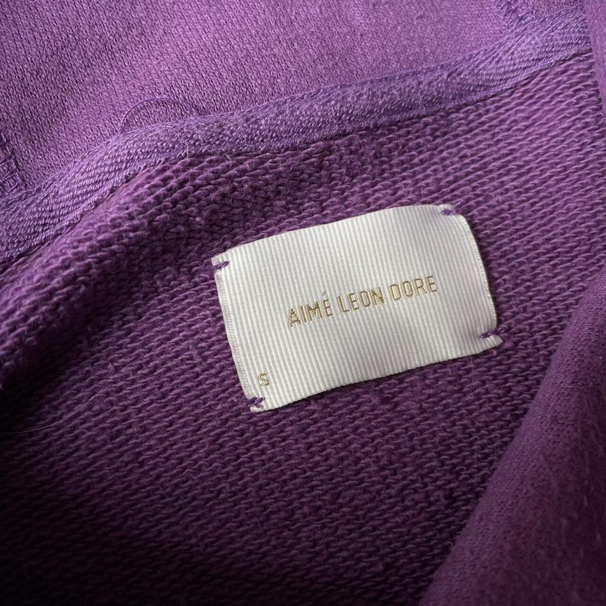 Aime Leon Dore ALD tonal logo hoodie in purple, size small Aime Leon Dore ALD tonal logo hoodie in purple, size small