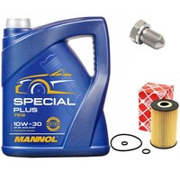 MotoröL Set 10W-30 5 Liter + ÖLfilter + ÖLablassschraube FüR Audi A3 TT 1.6 2.0