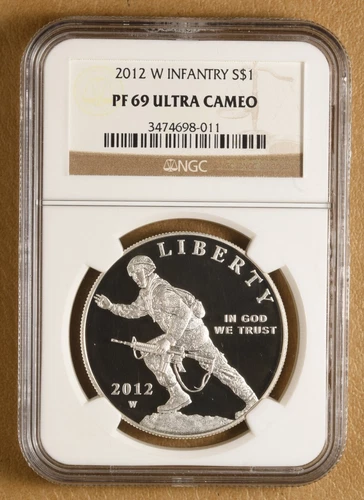 2012 W Infantry Soldier Commemorative Silver Dollar NGC PF 69 Ultra Cameo
