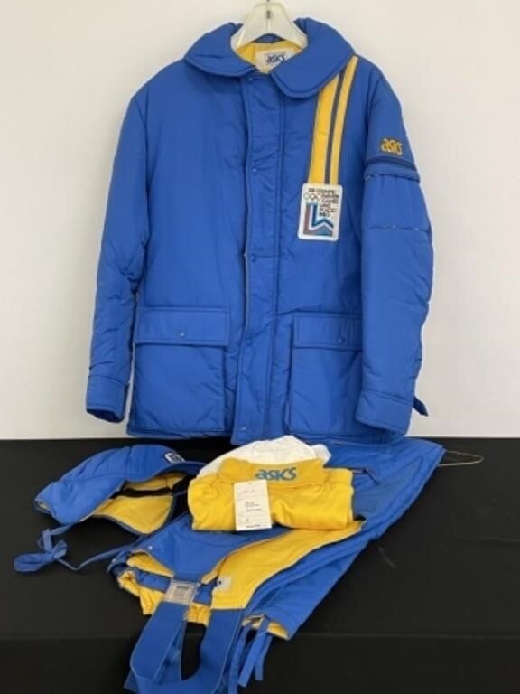 1980 Lake Placid Winter Olympic Apparel, Coat Overalls Turtleneck  