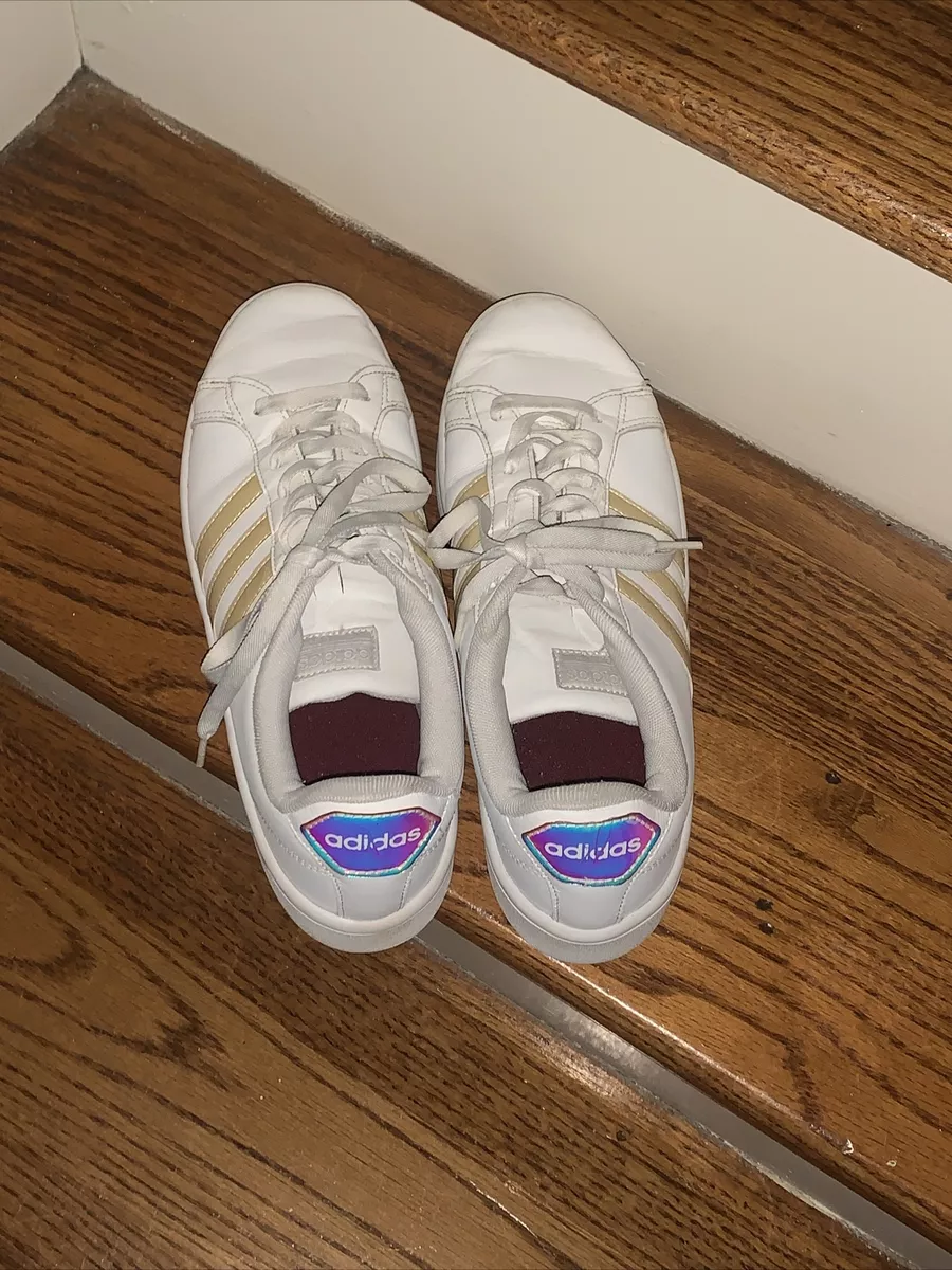 Adidas alphabounce white and gold sale