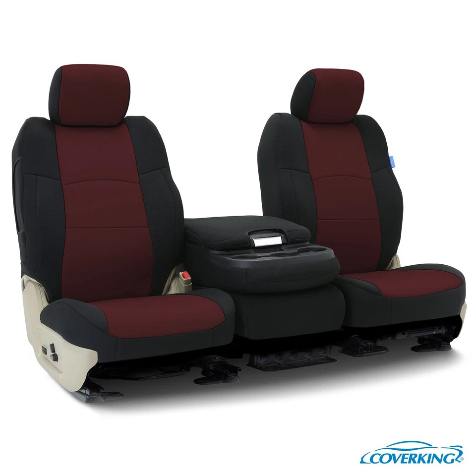 Fundas de asiento delanteras cubiertas para Honda Civic Si cupé 2016-2020 negro y vino NUEVO Foto 2 de 4