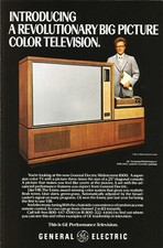 General Electric Big Picture Vintage Tv (Print Ad,1979) 6.5” X 10”
