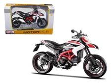 2013 DUCATI HYPERMOTARD SP WHITE & BLACK 1/12 DIECAST MOTORCYCLE MAISTO 13015