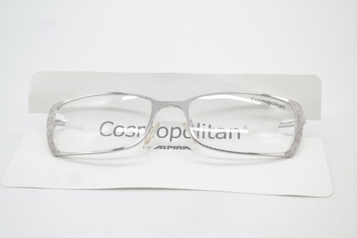 Vintage COSMOPOLITAN by ALPINA Paris Silver Oval Glasses Frame NOS - Picture 6 of 6