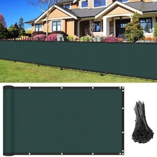 4/5/6/8 ft Fence Screen Privacy Windscreen Garden Yard Mesh Shade Cover Green