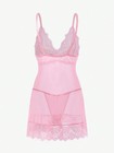 Pink Women's Sexy Dress Lingerie V-neck Chemise Babydoll Sleepwear Nighty Size-M — photo 9