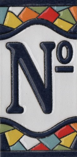 Crazy Hand-painted Ceramic Number and Letter Tiles 11 x 5.5 cm - Picture 8 of 33