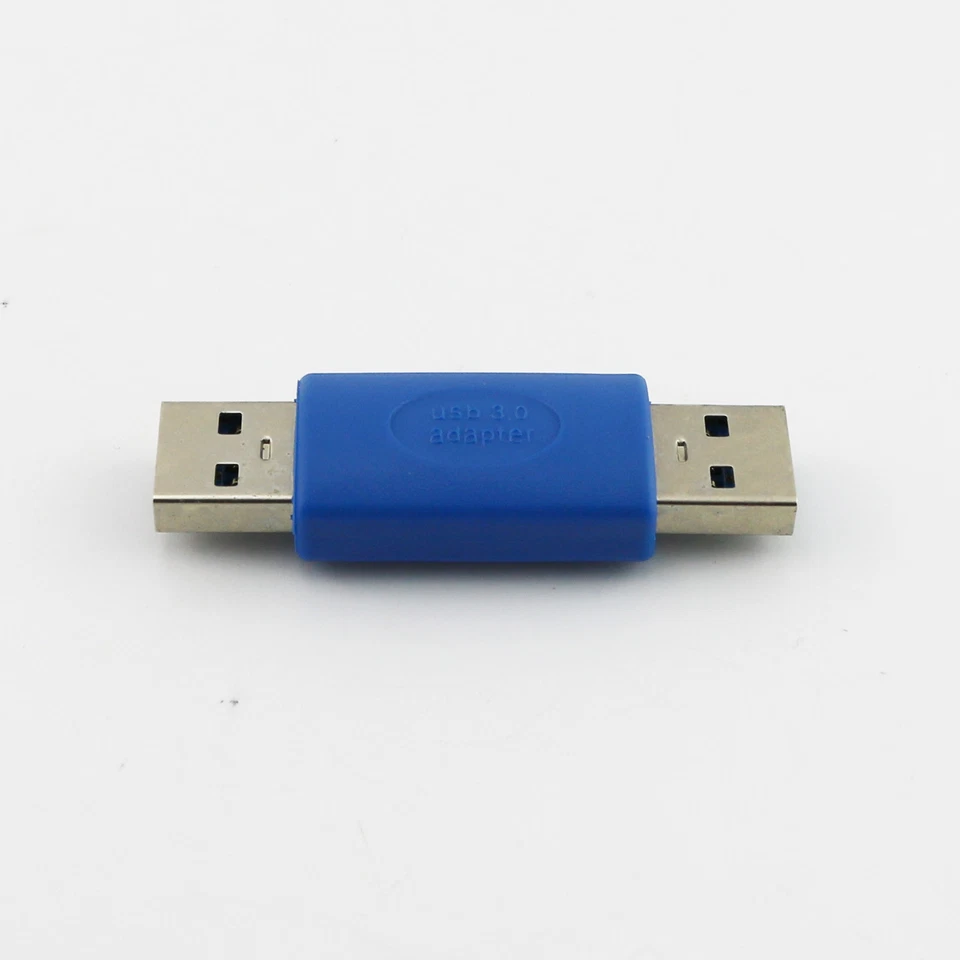 1x USB 3.0 Standard A Male to USB 3.0 Male Plug Extension Connector Adapter Blue - Image 4 of 4