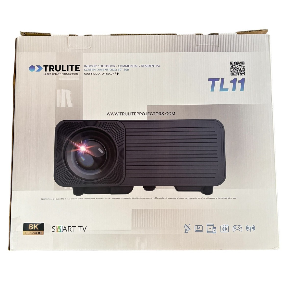 Trulite TL11 8K Laser Smart Projector Golf Simulator w/ 72