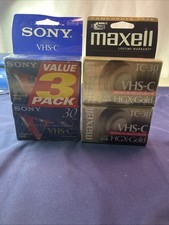 Lot of 4 Maxell Sony VHS-C TC-30 HGX-GOLD Premium Video Tapes Sealed New