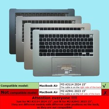 NEW For Apple MacBook Air 15" M3 A3114 2024 Top Case Keyboard Palm Rest US