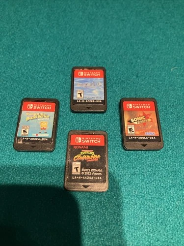 Lot Of 4 Nintendo Switch Games Carts Only Final Fantasy Sonic TMNT