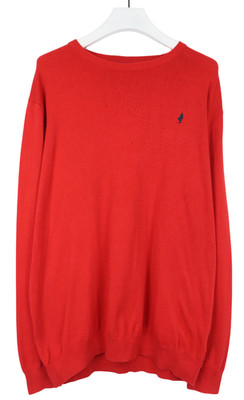 Mcs Jumper Herren Xxxl Rot Logo Rundhals Pure Baumwolle Pullover Gestrickt